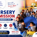 Happy nursery students in a colorful classroom at Doon World School, showcasing nursery admission in Dehradun for the 2026–27 academic session.